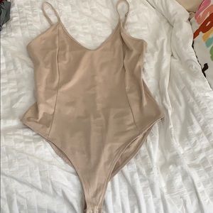 Suede bodysuit